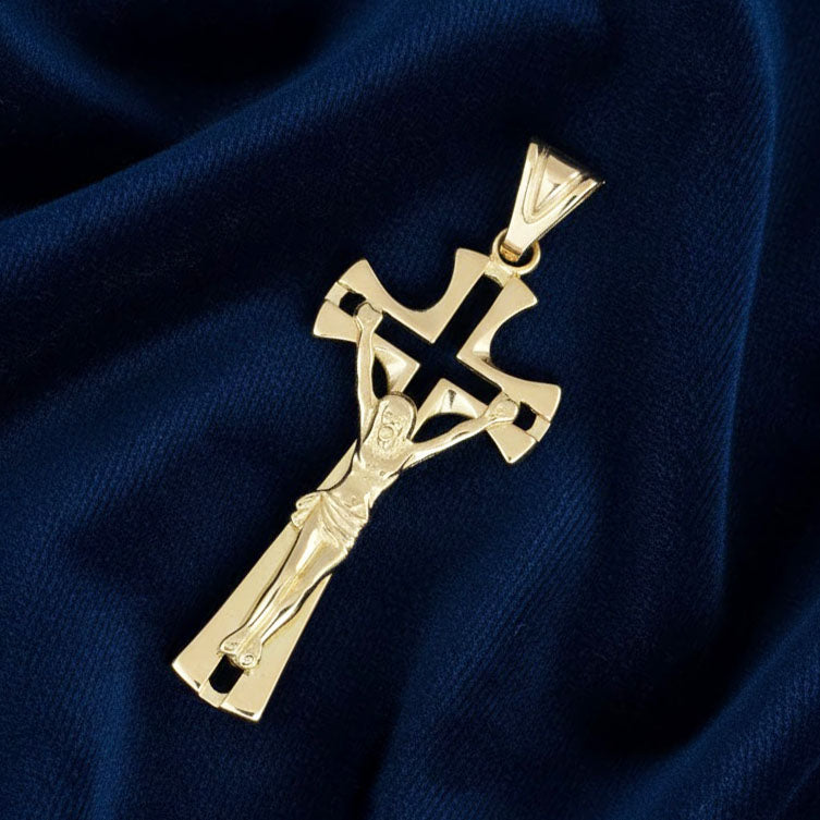 Ciondolo a croce - 18 carati Oro giallo