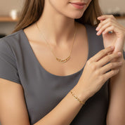 Parure - Collana e Bracciale - 18 carati Oro giallo