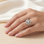 Anello - 18 carati Oro bianco Diamante (Naturale) - Diamante