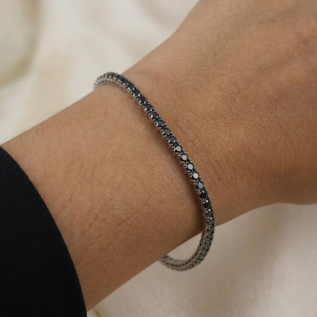 Bracciale - 18 carati Oro bianco - 2.00ct. tw. Diamante (Con trattamento colore)