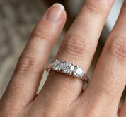 Anello - 18 carati Oro bianco - 0.54ct. tw. Diamante (Naturale)