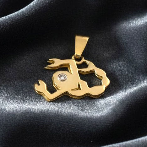 Ciondolo - 18 carati Oro bianco, Oro giallo Diamante (Naturale)