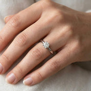 Anello - 18 carati Oro bianco - 0.50ct. tw. Diamante (Naturale)