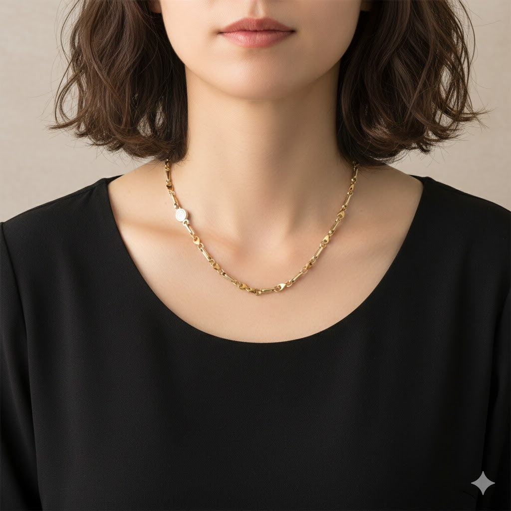 Collana - 18 carati Oro giallo, Oro bianco