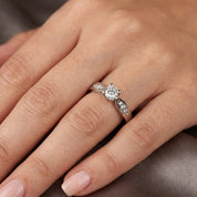 Anello - 18 carati Oro bianco Diamante (Naturale) - Diamante