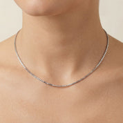 Collana - 18 carati Oro bianco - Made in Italy - Handmade