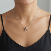 Collana con ciondolo - 18 carati Oro bianco - Made in Italy - HandMade