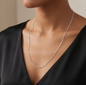Collana - 18 carati Oro bianco - Made in Italy - Handmade