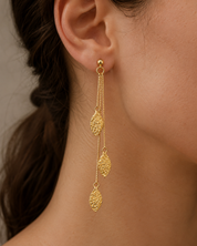 Orecchini - 18 carati Oro giallo - Made in Italy - Handmade