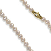 Collana di perle Akoya coltivate in oro giallo 18 carati