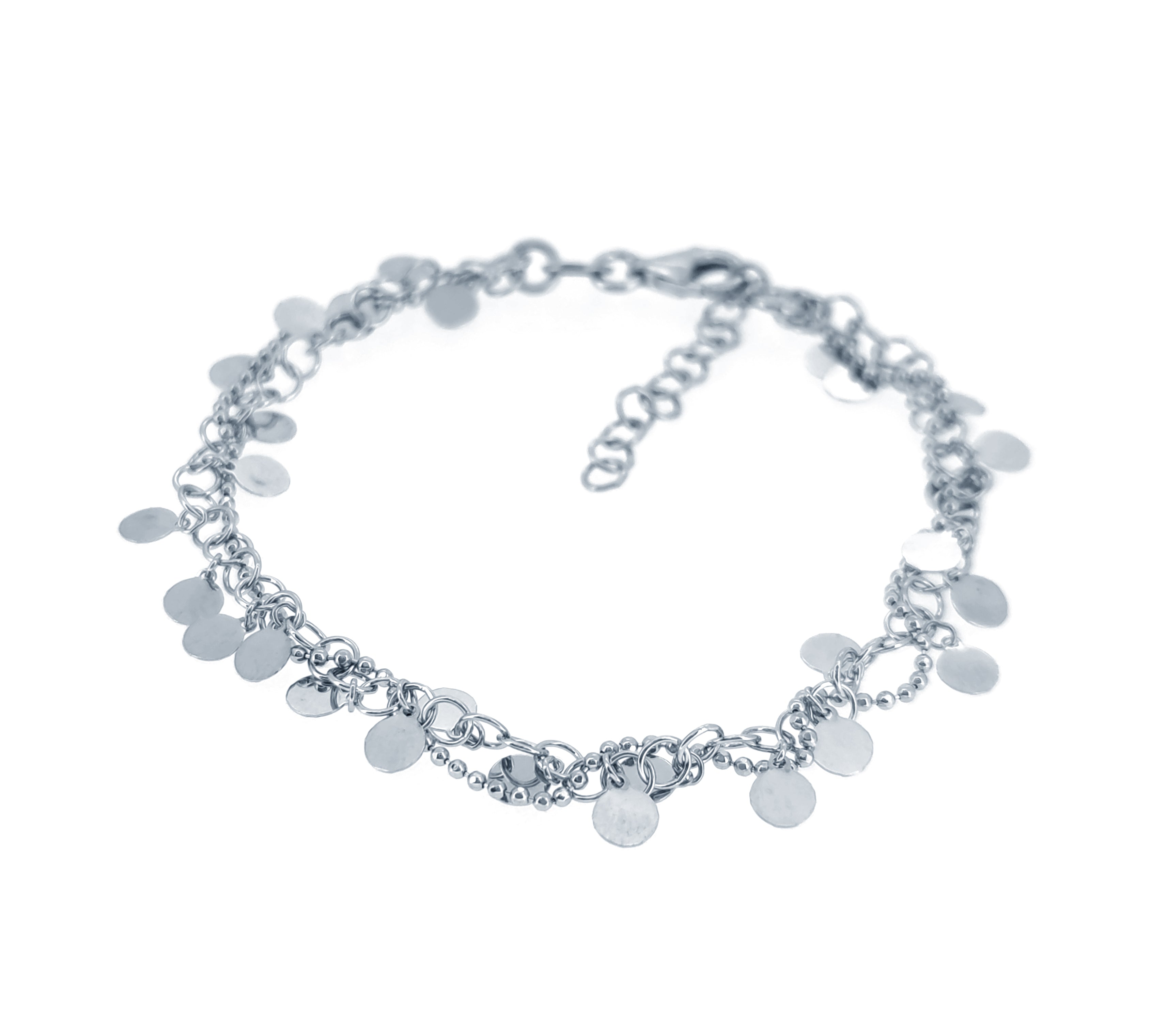 BRACCIALE IN ARGENTO 925 CON SFERE DIAMANTATE 6MM - Foto 14